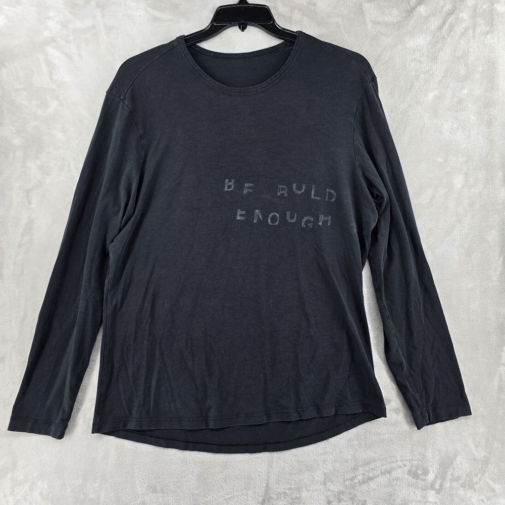Lululemon 5 Year Basic Long‎ Sleeve Mantra Black Mens Xl